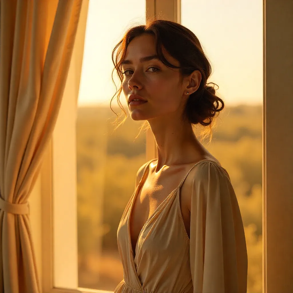 Elegant organic fabric textures in natural light